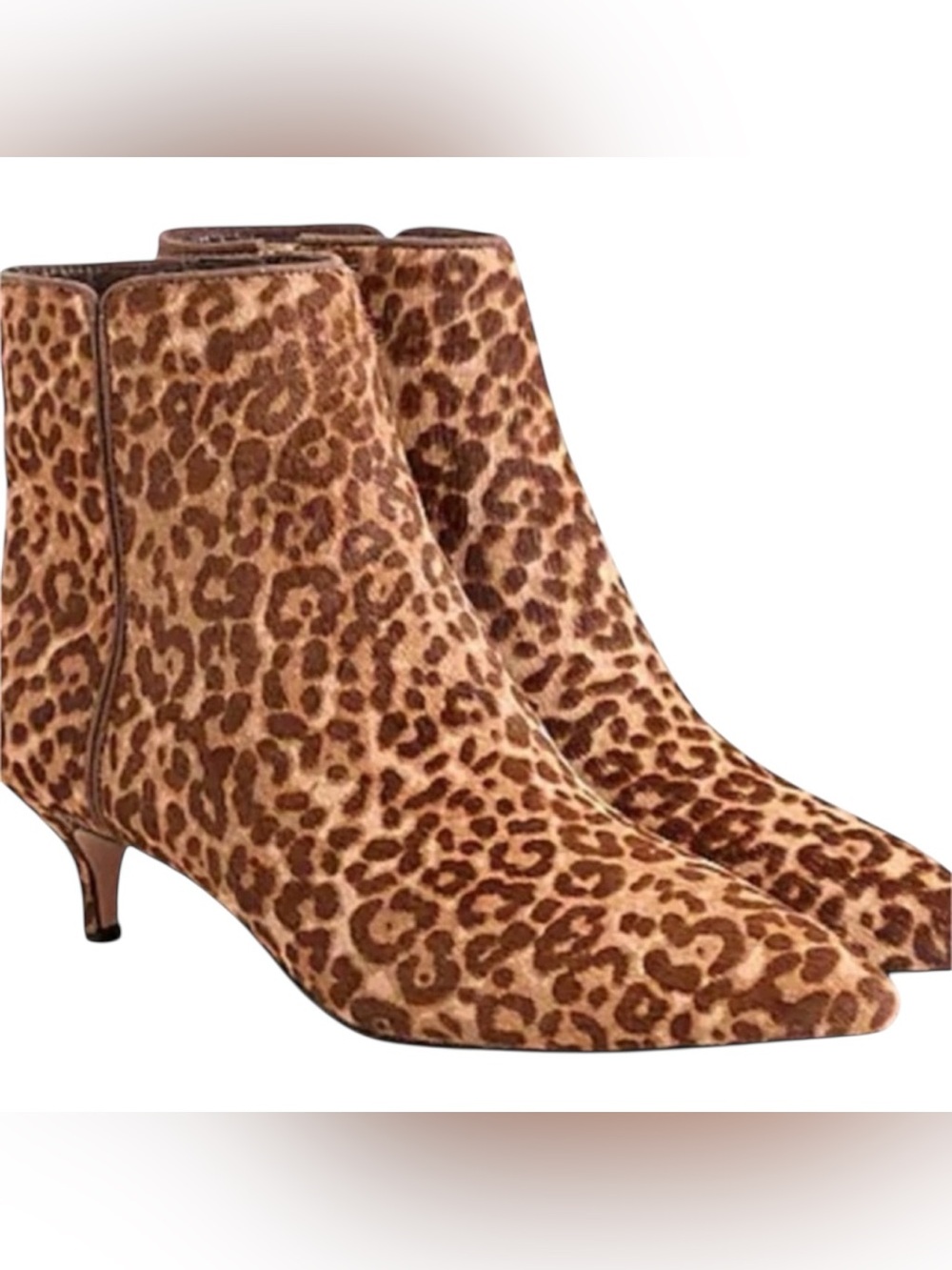 J. Crew NEW Fiona Kitten Heel Calf Hair Ankle Boots Booties Size 7